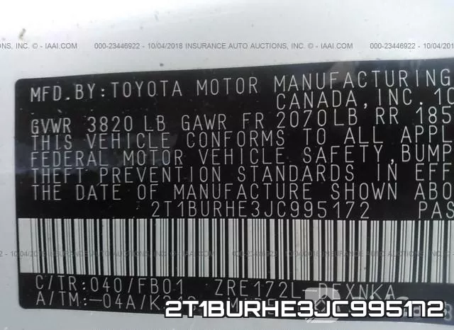 2T1BURHE3JC995172 фото 10