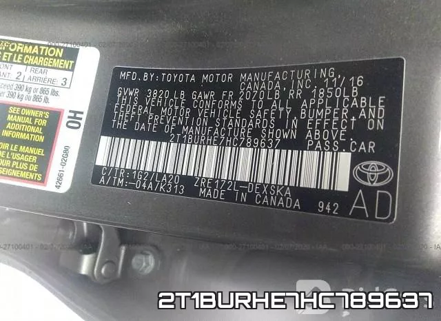 2T1BURHE7HC789637 фото 10