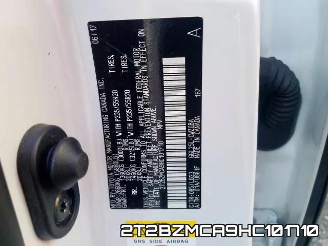 2T2BZMCA9HC101710 фото 2