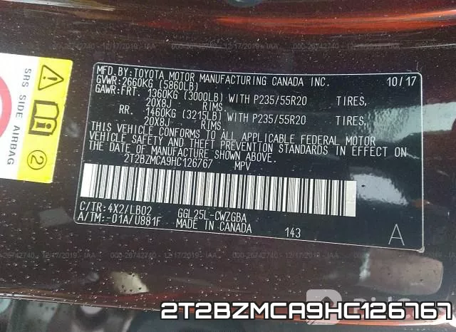 2T2BZMCA9HC126767 фото 10