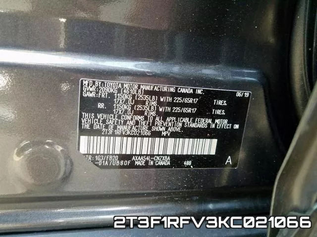 2T3F1RFV3KC021066 фото 2