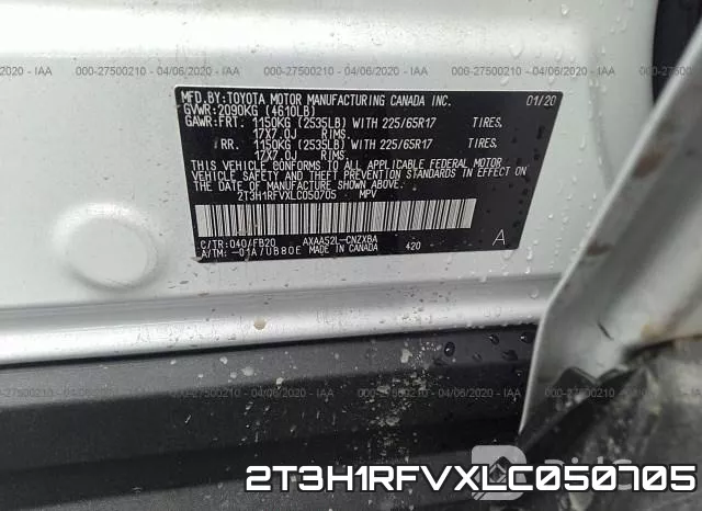 2T3H1RFVXLC050705 фото 10