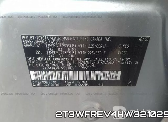 2T3WFREV4HW321029 фото 10