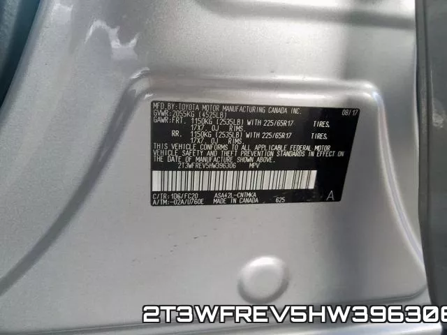 2T3WFREV5HW396306 фото 2