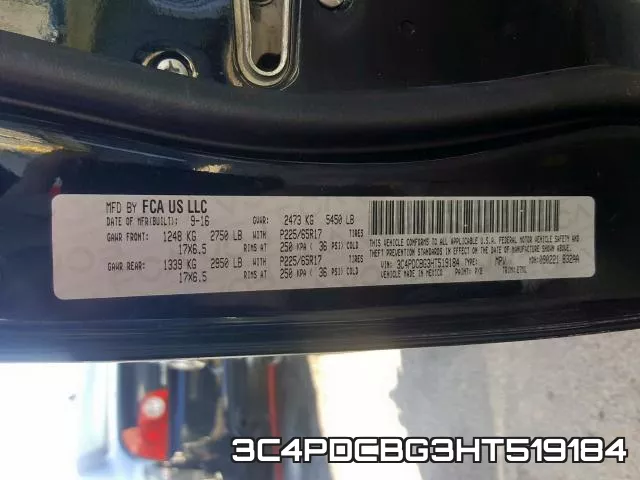 3C4PDCBG3HT519184 фото 2