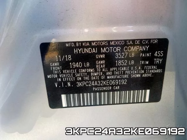 3KPC24A32KE069192 фото 2