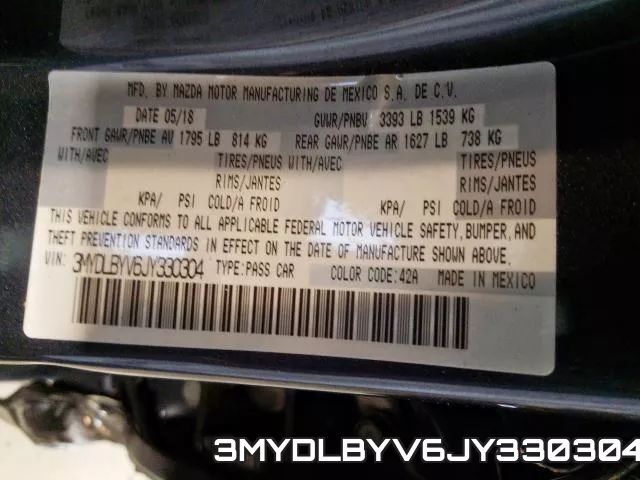 3MYDLBYV6JY330304 фото 2