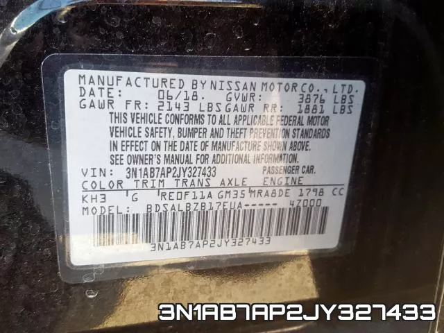 3N1AB7AP2JY327433 фото 2