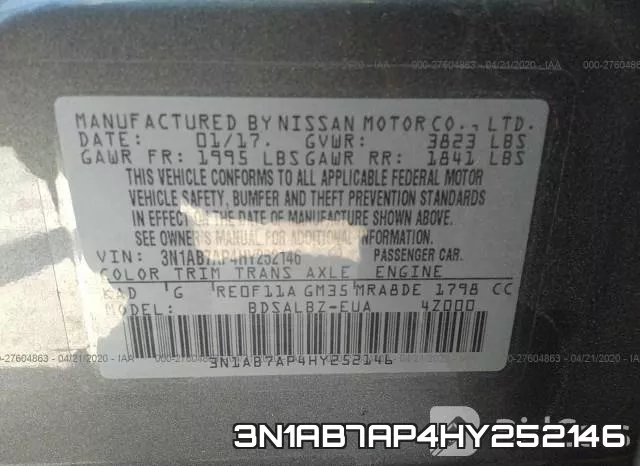 3N1AB7AP4HY252146 фото 10