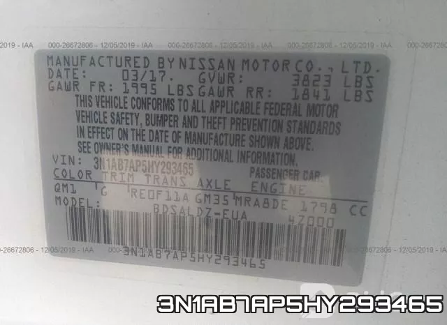 3N1AB7AP5HY293465 фото 10