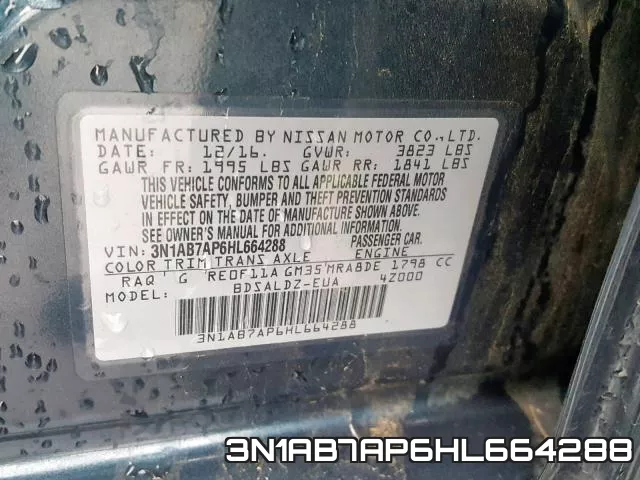 3N1AB7AP6HL664288 фото 2