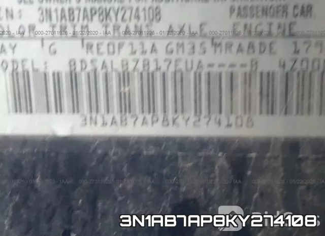 3N1AB7AP8KY274108 фото 10