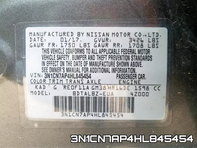 3N1CN7AP4HL845454 фото 2