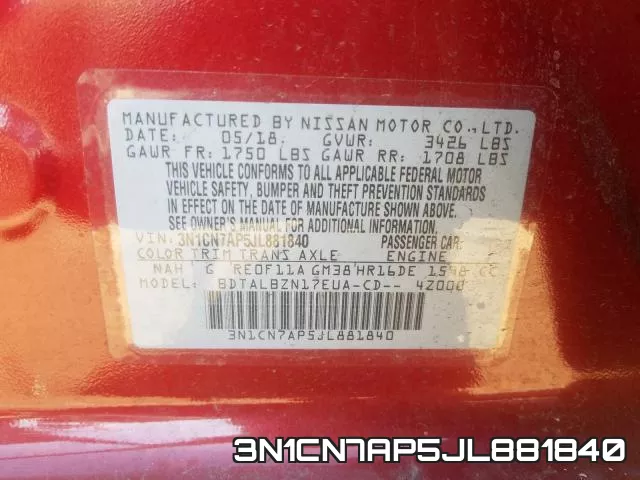 3N1CN7AP5JL881840 фото 2