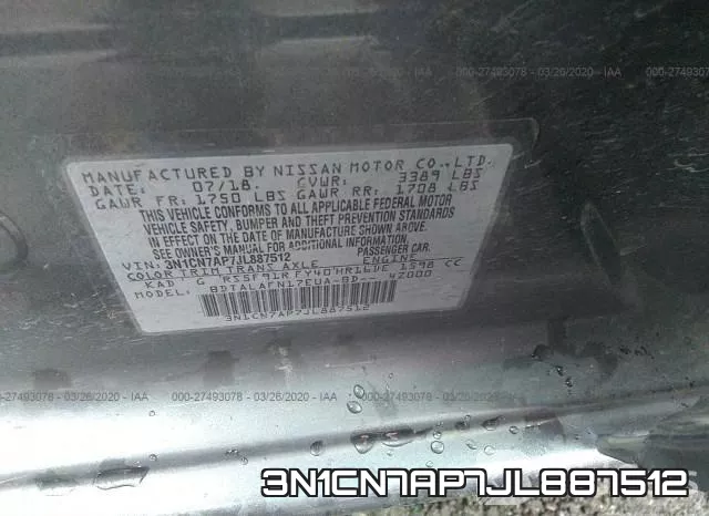 3N1CN7AP7JL887512 фото 10