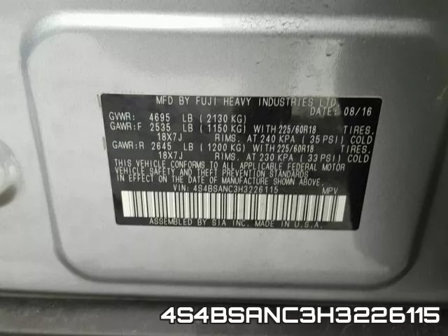 4S4BSANC3H3226115 фото 2