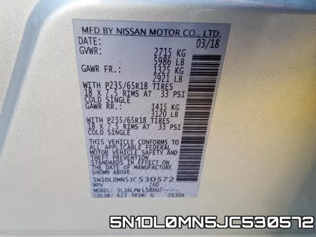 5N1DL0MN5JC530572 фото 2