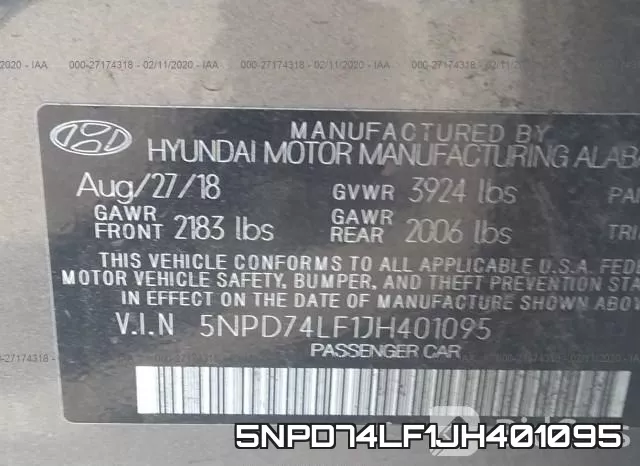 5NPD74LF1JH401095 фото 10