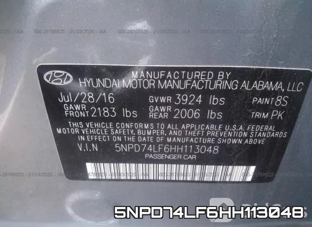 5NPD74LF6HH113048 фото 10