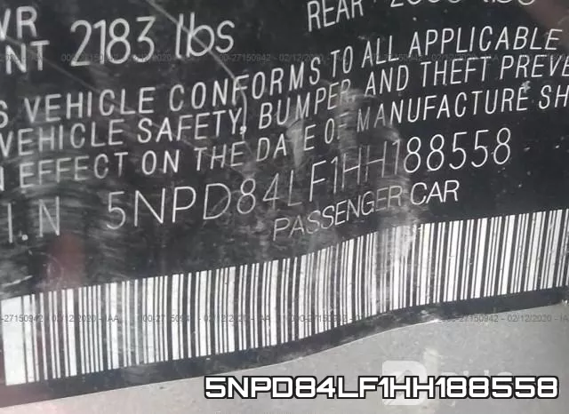 5NPD84LF1HH188558 фото 10
