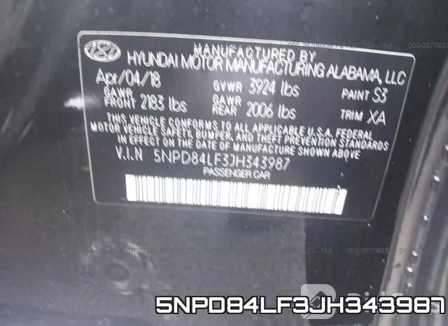 5NPD84LF3JH343987 фото 10