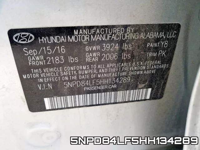 5NPD84LF5HH134289 фото 2