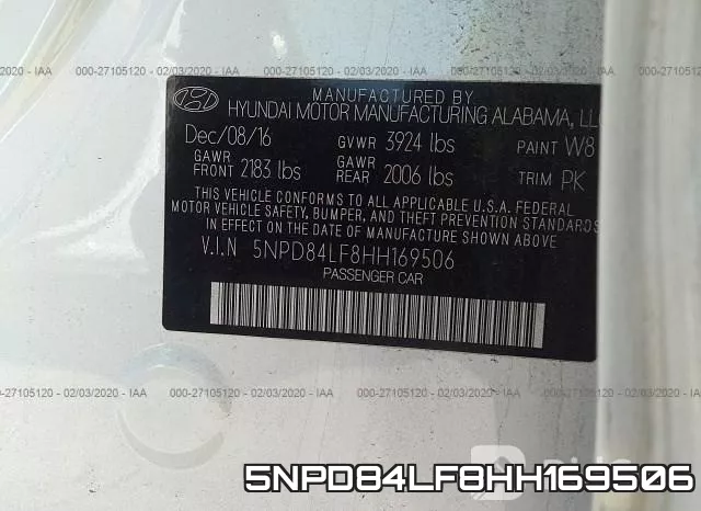 5NPD84LF8HH169506 фото 10