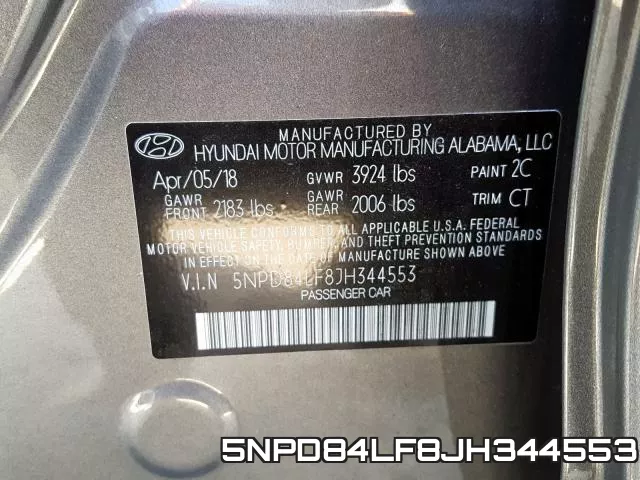 5NPD84LF8JH344553 фото 2
