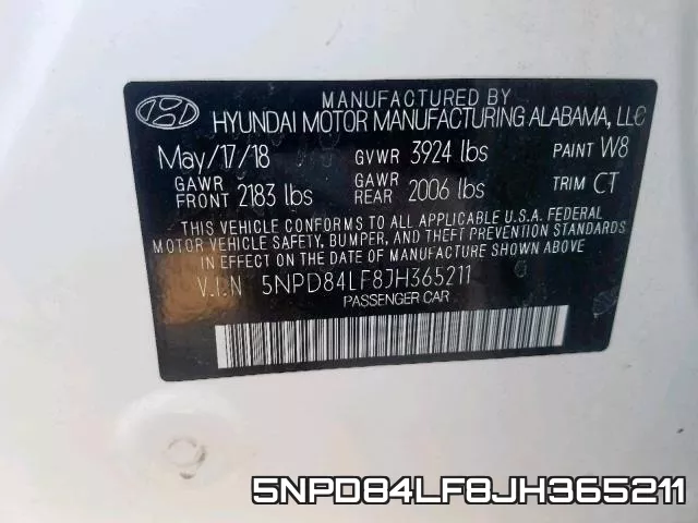 5NPD84LF8JH365211 фото 2