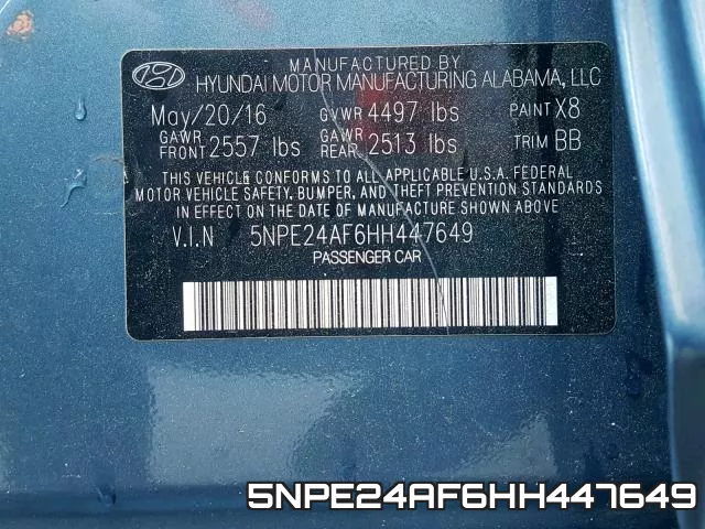 5NPE24AF6HH447649 фото 2