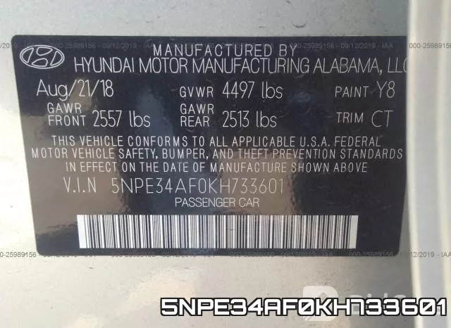 5NPE34AF0KH733601 фото 10