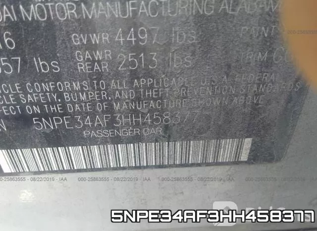 5NPE34AF3HH458377 фото 10