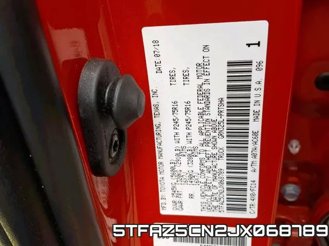 5TFAZ5CN2JX068789 фото 2