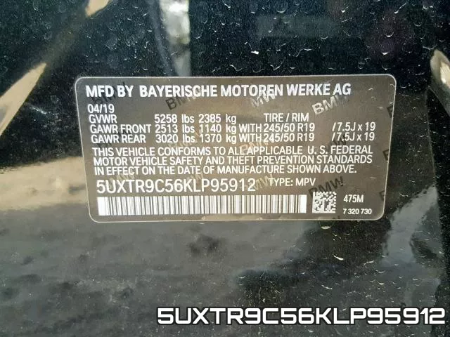 5UXTR9C56KLP95912 фото 2