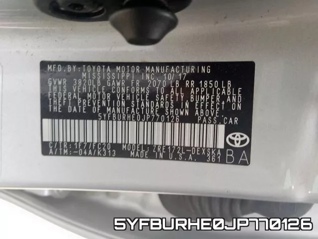 5YFBURHE0JP770126 фото 2