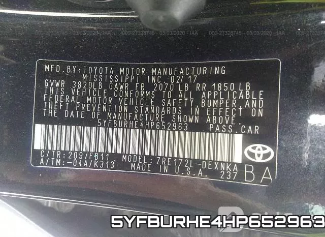 5YFBURHE4HP652963 фото 10