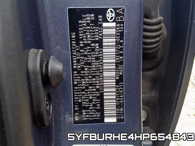 5YFBURHE4HP654843 фото 2