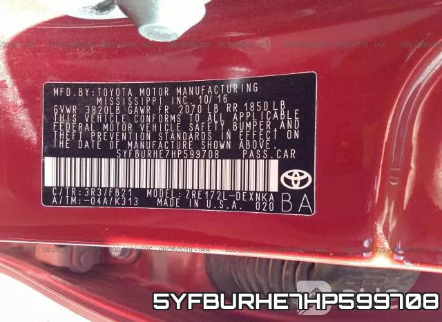 5YFBURHE7HP599708 фото 10
