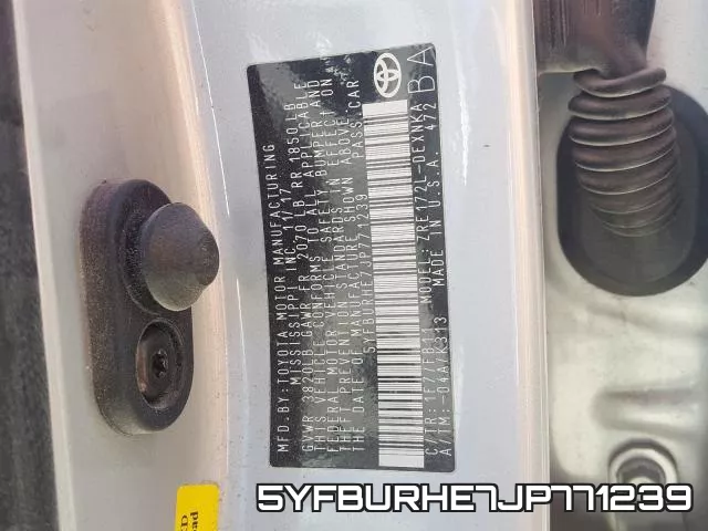 5YFBURHE7JP771239 фото 2