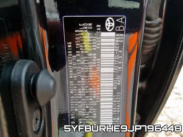 5YFBURHE9JP796448 фото 2