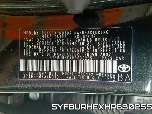 5YFBURHEXHP630255 фото 2