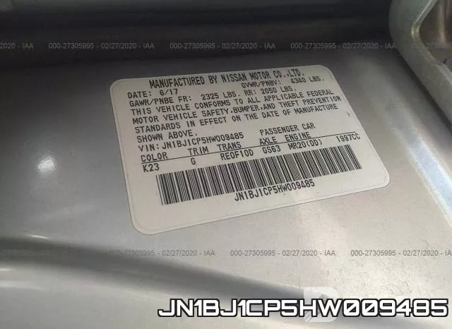 JN1BJ1CP5HW009485 фото 10