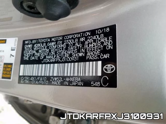 JTDKARFPXJ3100931 фото 2