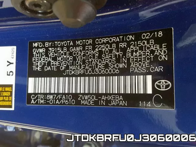 JTDKBRFU0J3060006 фото 2