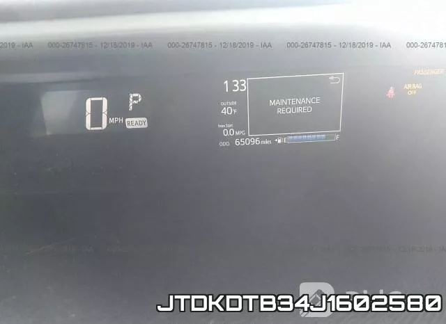 JTDKDTB34J1602580 фото 8