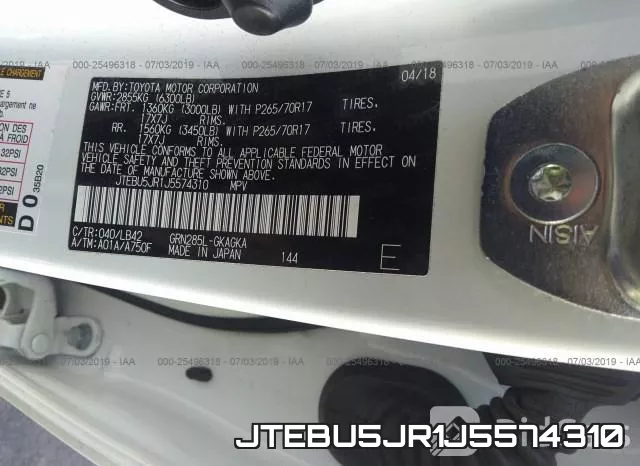 JTEBU5JR1J5574310 фото 10