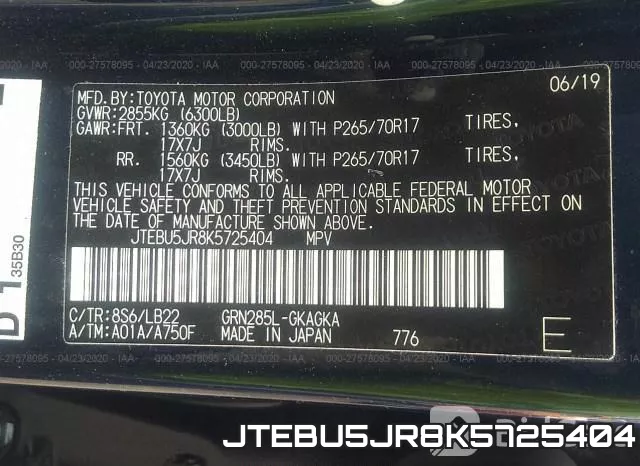 JTEBU5JR8K5725404 фото 10