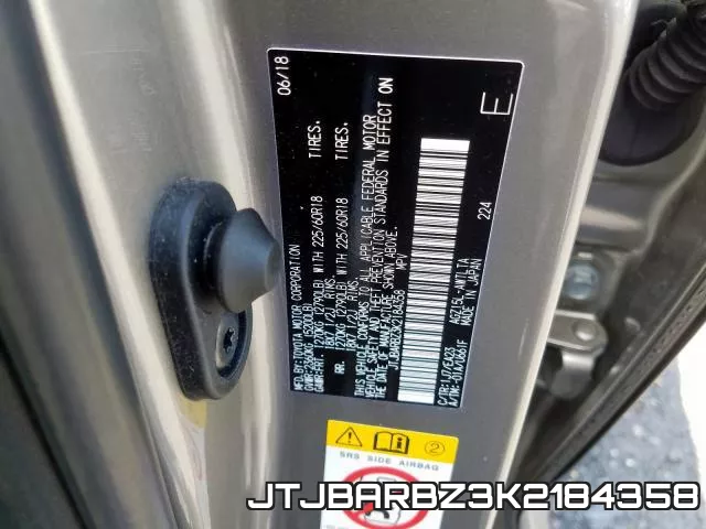 JTJBARBZ3K2184358 фото 2