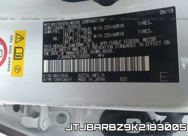 JTJBARBZ9K2183005 фото 10