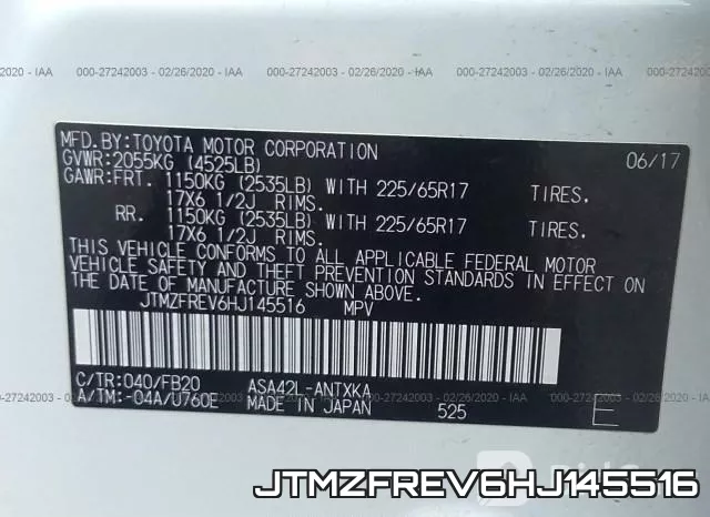 JTMZFREV6HJ145516 фото 10